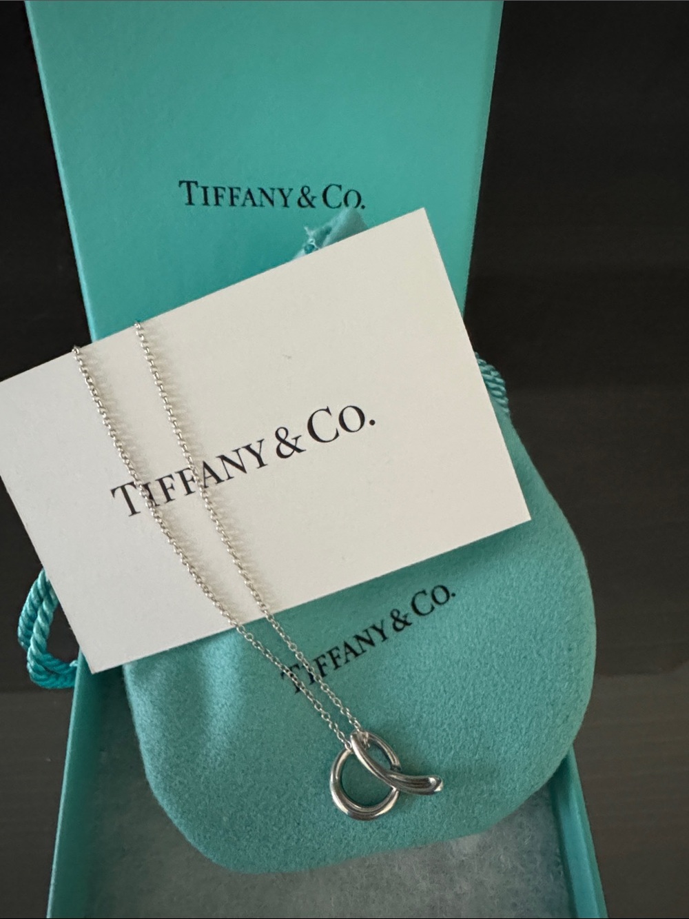 Tiffany & Co. Sterling Silver Alphabet Pendant Necklace